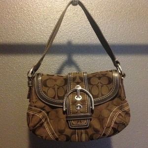 Brown Coach Logo Purse