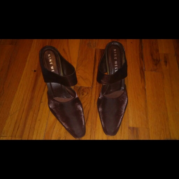 SEXY BROWN IRIDESCENT MULES!!!!!
