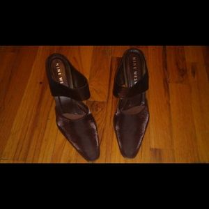 SEXY BROWN IRIDESCENT MULES!!!!!