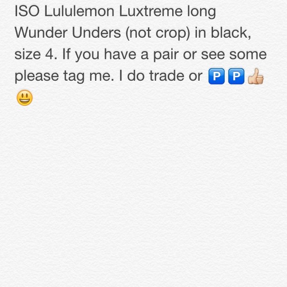 ISO lululemon Luxtreme Wunder Unders. Black, 4.