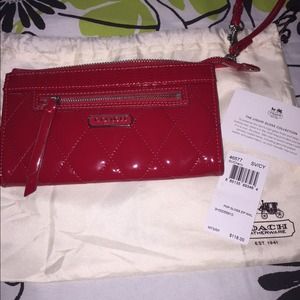 COACH Red Patent Leather Wrislet