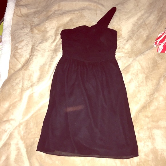 One shoulder black dress from Delia's