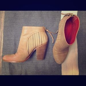 Coach Nude Booties, with tassel and block heel!