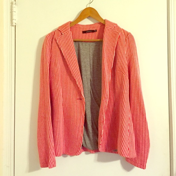 Festive, Peppermint Red Thin Blazer