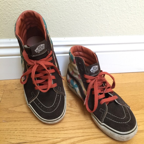 Vans flowery high tops