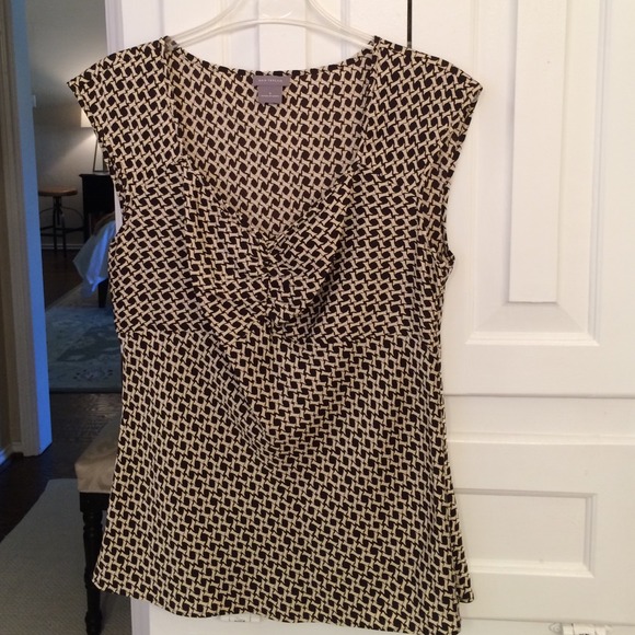 Ann Taylor brown and cream shell. Sz 4