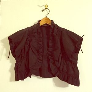 Pretty Black Bollero Cardigan