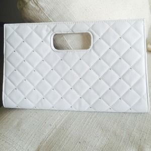 White Clutch Handbag