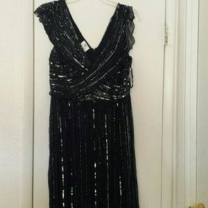 Navy blue Patra dress evening dress