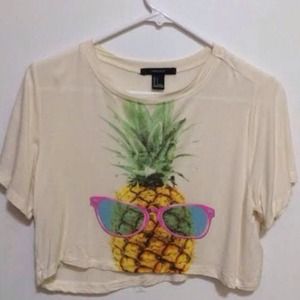 pineapple crop top from forever21