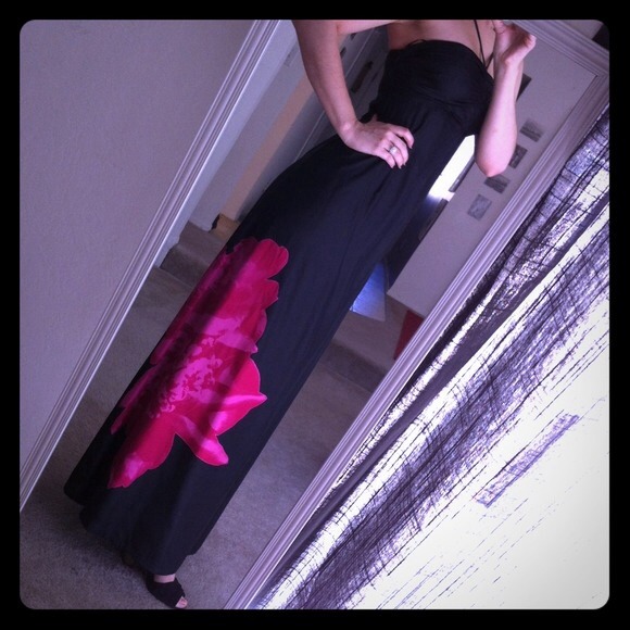 Black silk dress
