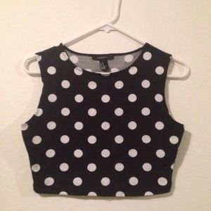 polka dot crop top from forever21