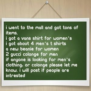 All brand names and brand new stuff.