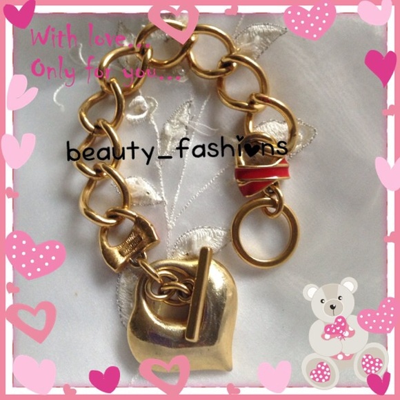 Heart Vintage Toggle Link Bracelet - Picture 2 of 2