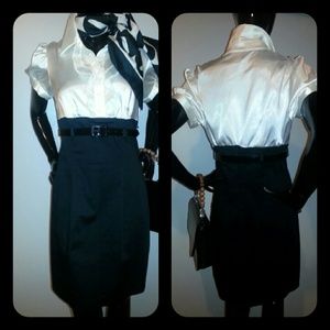 SOLD⭐SALE⭐️ ️BLACK & WHITE FITTED DRESS