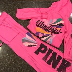 Pink Victoria's Secret sweatsuit Size L