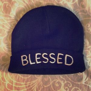 Black blessed beanie