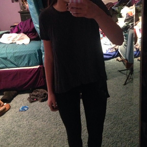 Forever 21 high low shirt GREY and BLACK