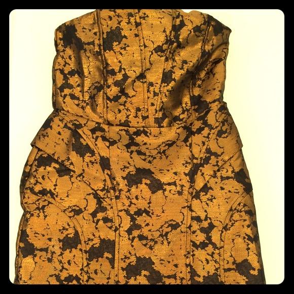 Lucca Couture homecoming strapless dress