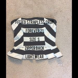 Strapless Fitted Crop Top