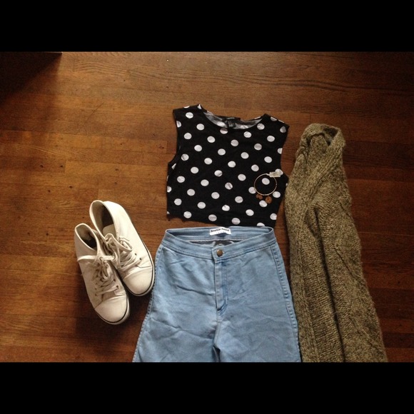 Forever 21 Dot Crop Top