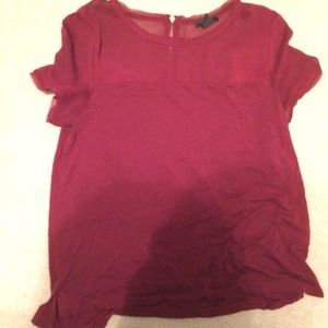 Maroon/dark red shirt