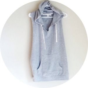 Hooded vest tunic