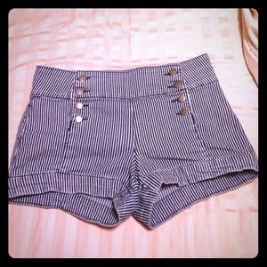 High waisted f21 matelot shorts