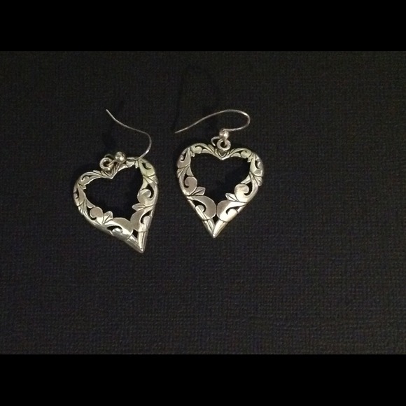 Sterling silver heart earrings