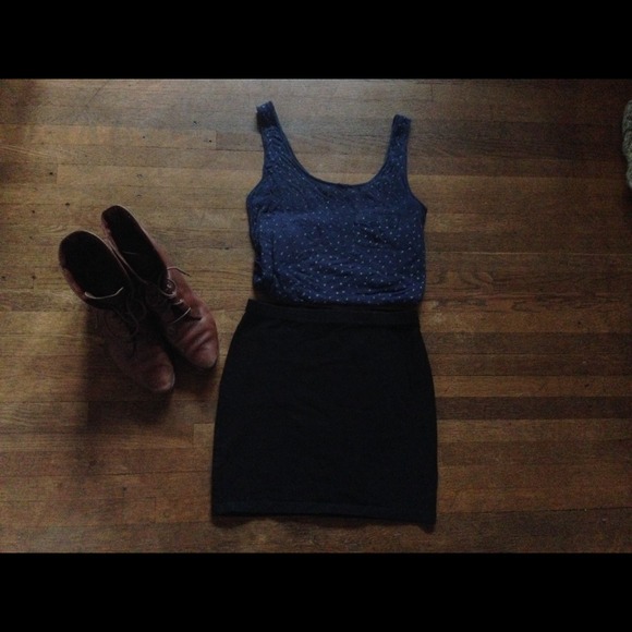 BUNDLE H&M Body-con Skirt & Starry Tank Top