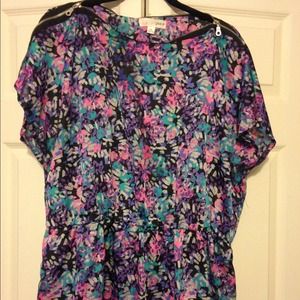 Forever 21 zipper off shoulder top