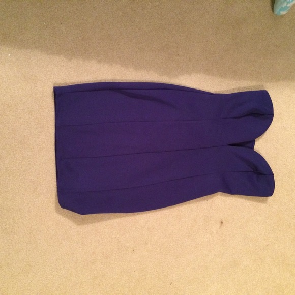 Strapless purple dress