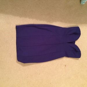 Strapless purple dress