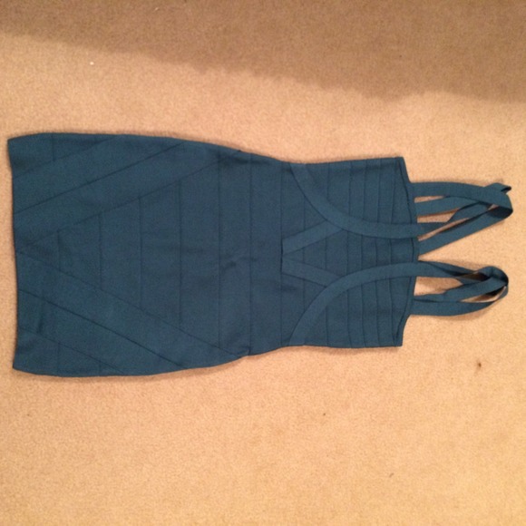 Bodycon teal dress