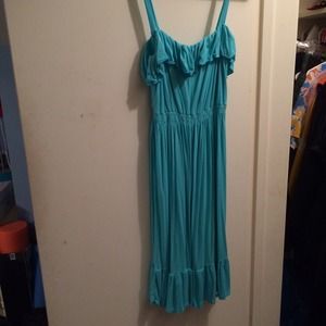 Sky blue jersey/cotton dress