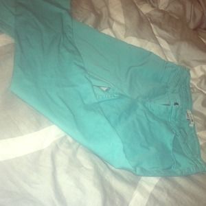 Baby blue / mint skinny jeans