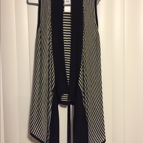 Cache striped asymmetric sleeveless knit top NWT - Picture 1 of 3