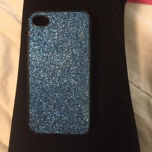 Sparkly blue iPhone 4 case
