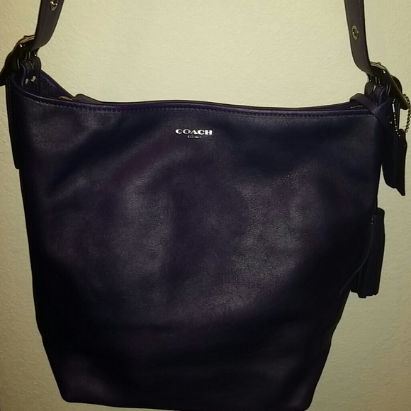 New Purple Coach Shoulder Bag - Picture 1 of 2