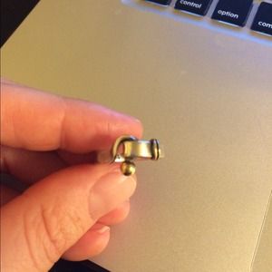 Tiffany Size 8 18k Gold and Silver Ring