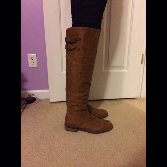 🚫SOLD ON VINTED🚫 Cognac Knee High Boots