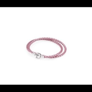 💯Authentic Pandora pink leather bracelet