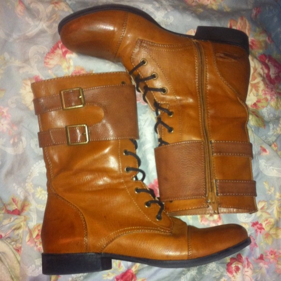 Forever 21 Faux leather Combat boots
