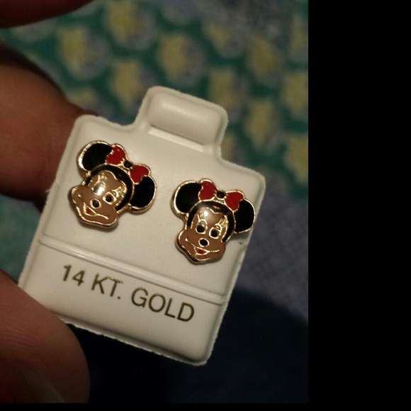 14KT Gold Minnie Mouse Earrings