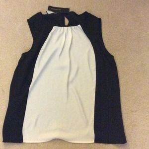 Black and white blouse