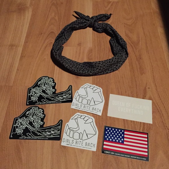 Brandy Melville headband and stickers