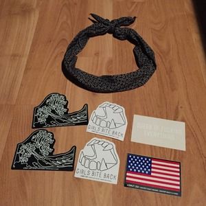 Brandy Melville headband and stickers