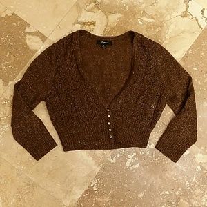 New Express Brown Crop Sweater Top!