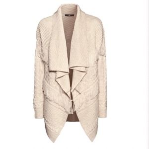 HM knit draped cardigan with fringe