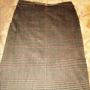 Plaid pencil skirt